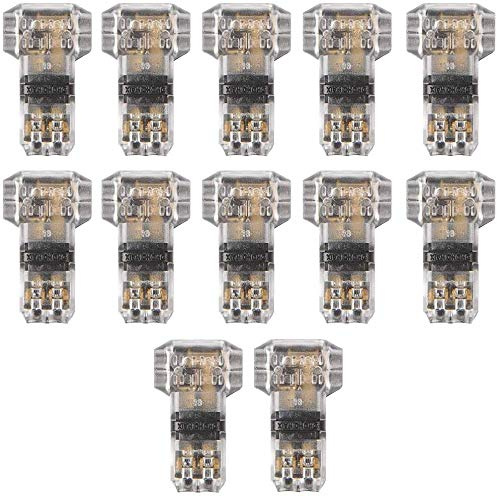 TANCUDER 12 Stück T Verbinder T Draht Stecker Kabelverbinder Steckverbinder T ohne Abisolieren 2 Pin 2 Wege Draht für Drähte 20/22 AWG Kabel