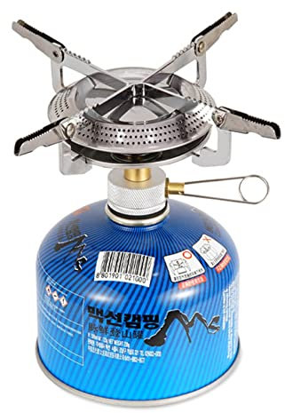 Lixada Réchaud de Camping 280g Réchaud à Gaz Pliable Extérieur Léger Portable Brûleur de Cuisson Camping Randonnée Pique-Nique Cuisinière
