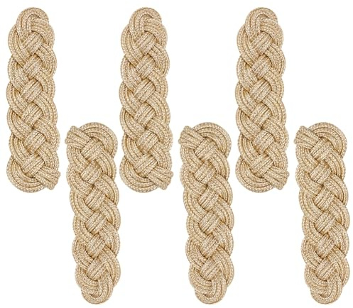 WEBEEDY 6 piezas de charreteras de la Marina Real Británica trenzada con cordón dorado tradicional para el hombro, charreteras para uniforme militar, disfraz de cosplay, regalo