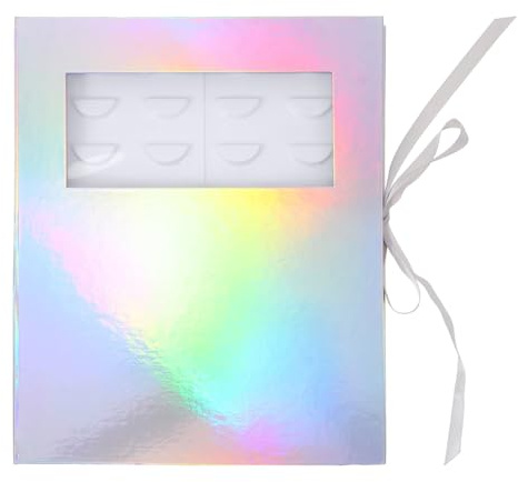 HONMEET Eyelash Storage Box with Transparent Window False Eyelash Storage Book Empty Lash Case for Keeping Lashes in Place Protecting Shape Portable Use at Home or Travel 1 Holder