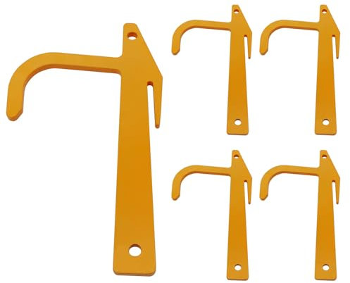 Bueyfolt 5 Packs Chain Link Banana Clip, Hook Loop Mesh Tools, Metal Fence Stretcher Tensioning, Top Rail Clamp Hanging for Fixed Chain Link