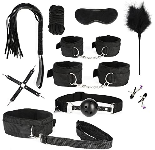 SM Kit menottes collier cheville manchette bandeau plume chatouilleur sexe Bondage contraintes adultes hommes femmes Couples flirt