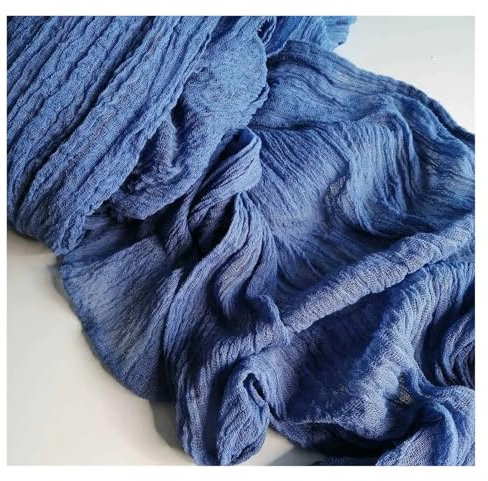 OZLCUA Runner da tavola in Garza Blue Cheesecloth Table Runner 4 Pack Vintage Rustic Gauze Table Runner Decoration for St Patrick's Day Easter Wedding Lavabile Tablerunner(Lake Blue,4pcs 90X400cm)