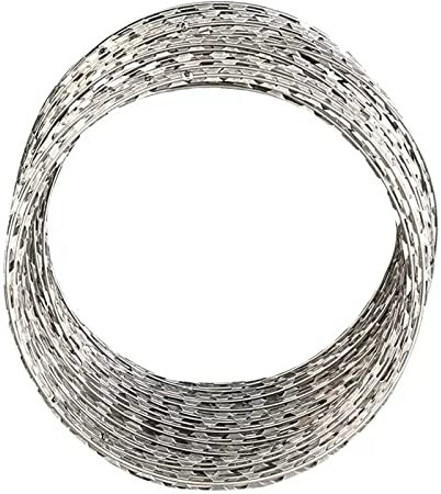ZOAPDEBCE Stacheldraht Drahtzaun, for Drahtzäune, verzinkter Stahldraht, Alternative zu Stacheldraht und Ziehharmonikadraht, Doppelspirale, nützlicher Schutz for den Garten