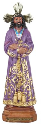 TWO TIGERS Cristo del Gran Poder y Medinaceli. Estatua de Jesús Hecha con Resina, Figura Jesús con la Cruz. Figura Religiosa Decorativa, Hogar, Capillas, Iglesias (Cristo de Medinaceli 18cm)