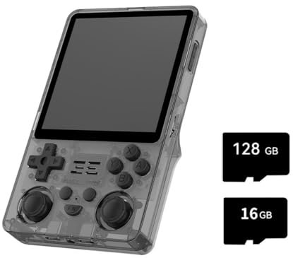 Meiurlex RGB20SX Handheld Game Console, 16+128G Pre-installed 20000 Gmaes, 4-Inch IPS Open Source Linux Retro Portable Gaming Console, Handheld Emulator Gift for Adults