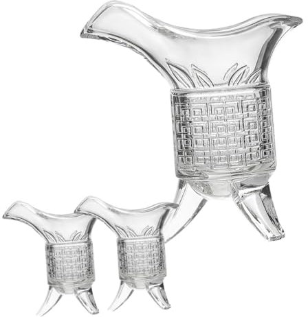LIFKOME Bicchieri in Decanter Per Vino Trasparente Bicchieri Da Vino Per Uso Per Hotel Ristoranti Feste e Riunioni Famiglia Realizzato in Vetro Per