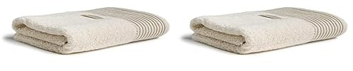 Möve Wellness Saunatuch Uni mit Chenillebiesen 80 x 200 cm aus 100% Baumwolle (Spinair), Nature (Packung mit 2)