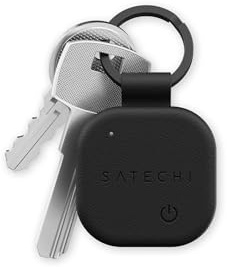 SATECHI FindAll Localizzatore per Chiavi con Apple Find My, Ricarica Wireless, Avviso di Smarrimento con Suono Potente, Portachiavi GPS Localizzatore per iPhone, iPad, Mac – Nero