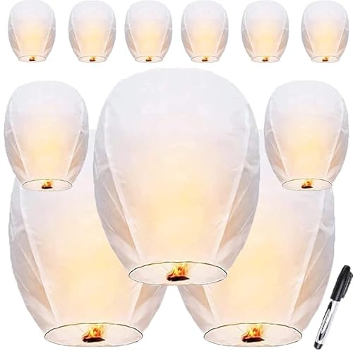 10Pcs White Round Paper Lanterns for Home Decor, Hanging Paper Lamps Have Excellent Decorative Effects and can Bring a Warm and Romantic Atmosphere to Spaces to Meet Decorative Needs.