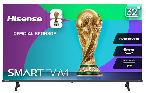 Hisense 32-Inch Class A4 Series HD Smart Fire TV (32A4HNF) - Full Array LED, HDR10, DTS Virtual: X, Slim Bezel Design, Alexa Built-in