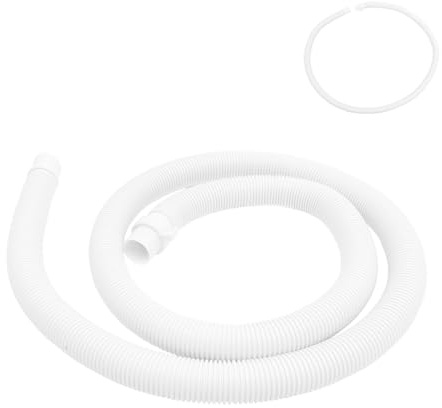 Generico Tubo Flessibile in PVC per Lavatrice 2 Metri con Fascette in Acciaio Tubo di Scarico e Ingresso Acqua Kit di Prolunga Compatibile Lavatrici Automatiche Facile Installazione