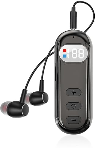 Receptor Bluetooth 5.4 Mini adaptador de audio inalámbrico con clip de 3.5 mm Aux Manos Libres Bluetooth Receptor de audio estéreo para auriculares con cable Altavoces para coche/hogar Soporte estéreo