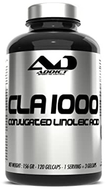 CLA 1000 mg - Acide Linoléique Conjugué (CLA) - Brûleur de Graisse Naturel - Cla Bruleur de Graisse - Vitamine E - Addict Sport Nutrition (120 capsules) - omega 6 - huile de carthame