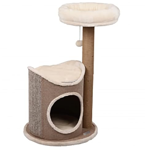 Grattoir pour Chat - Flamingo Greta XL - 110 cm - Diamètre 45 cm - Sisal et Peluche - Plusieurs lieux de Retraite