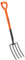 Garden Digging Fork Heavy Duty 4 Prong Carbon Steel D Shape Handle Rust Proof