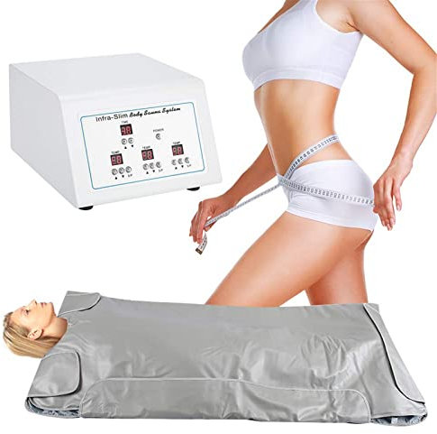 Manta de sauna infrarroja con 3 zonas de temperatura independientes, dispositivo de belleza de spa para el hogar con terapia de desintoxicación profesional, sauna portátil adecuada para el cuida