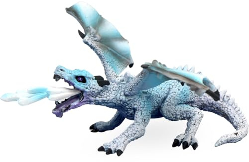 Doyomtoy Warcraft Dragon de feu, neige glacée, dragon de feu, réaliste, jouet pour enfants, figurine d'action - Cadeaux d'anniversaire pour enfants