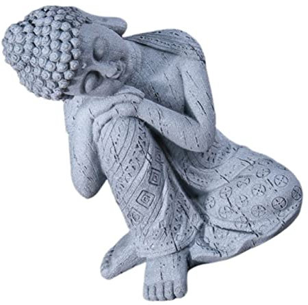 ULDIGI Buddha-Statue Aus Harz Für Heimdekoration Zen-Raum Und Schreibtisch-dekor Skulptur Für Meditation Und Gartendekor Langlebiges Landschaftsschmuck-Element