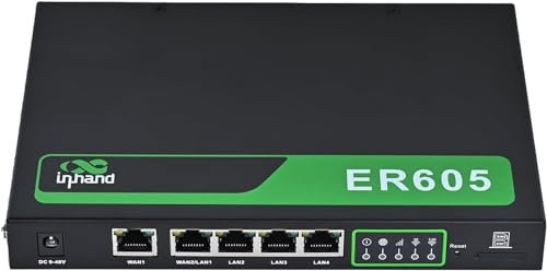 InHand Networks ER605 Edge Router,4G-Router für Unternehmen,Wi-Fi AC1200,SD-WAN Netzwerken,Gigabit ethernet Port,Cloud-verwaltet,Verbinden Sie bis zu 100 Geräte (4G Version)