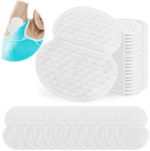 MaoNativey 20 Piezas Almohadillas Antisudor para Axilas Mujer/Hombre | Protector Sudor Axilas Desechable | Absorbe el Sudor Invisible | Ajuste Seguro y Discreto | Protege Ropa de Manchas