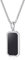 GAVU Herren Dog Tag Anhänger Kette aus echtem schwarzem Onyx 55cm