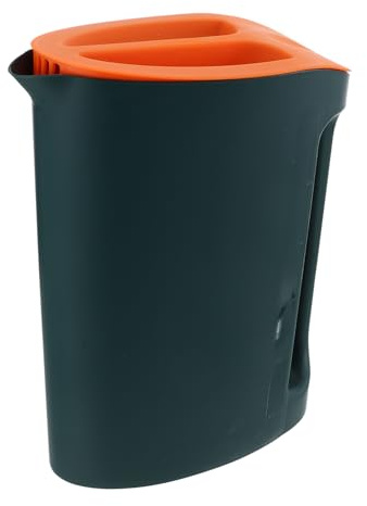 VALICLUD Scaled Water Kettle Large Beverage Pitcher 2200ml Home Water Green Body and Orange Lid for Cold Drinks