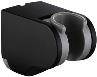 1 support de pommeau de douche plaqué noir - Fixation murale réglable (noir)