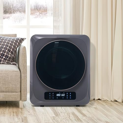BTM Séchoir à gaz d'échappement,séchoir en acier inoxydable,seche linge aves filtration multiple,6 programmes, 6 fonctions.Protection contre la surchauffe, montage mural [classe énergétique G] (Grey)