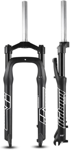 XGSUZNE Fat Tire Mountain Bike Suspension Fork 100/110mm Travel 20/26 X 4.0 Inch Snow Beach Electric Spring Front 1-1/8 Straight Disc Brake 9 * 135mm QR Manual Lockout 26in