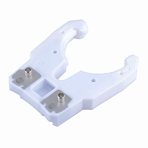EU_HOZLY Morsetto portautensili in ferro+artiglio in gomma ABS ignifugo HSK 63F Bianco