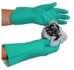 Ultimate Industrial NL15 Lightweight Nitrile Gauntlets, 8/Medium, Green