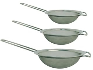 Set of 3 Stainless Steel SIEVES 8/14 and 18 cm
