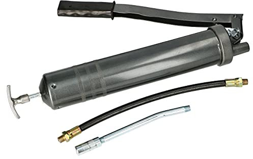 KOTARBAU® Pistola engrasadora 500 ml, Pistola de engrase con Manguera Flexible y Boquilla Recta, Pistola de engrasar, Bomba de engrase con Palanca