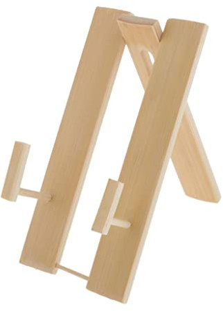Sharplace 1 Stück Holz Einstellbarer Displayständer im Hohldesign für Japanische Fächer, Wohnkultur