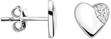 SOFIA MILANI - Damen Ohrringe 925 Silber - mit Zirkonia Steinen - Herzen Ohrstecker - E1562