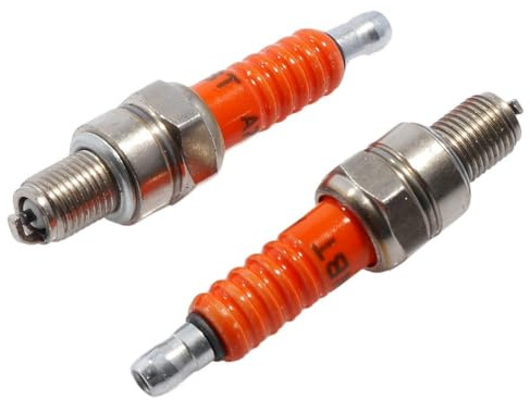 2EXTREME Zündkerze 2x A7RTC kompatibel mit GY6 China Roller, Rex, Baotian | Hubraumangaben 50, 70, 125, 150, 180, 200 ccm; kompatibel mit Benzhou; Gewinde 10 mm, Länge 12,7 mm, Schlüsselweite 16 mm
