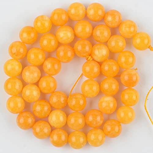 6-12Mm Natürliche Gelb Bernstein Jades Stein Lose Runde Perlen für Schmuck Machen Spacer Perlen Armbänder DIY Zubehör
