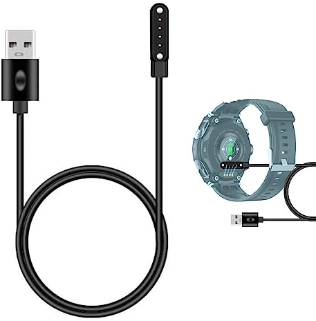 TMRBBesty Smartwatch Chargeur,Chargeur Montre Connectée,4 broches Câble de chargeur de Charge magnétique pour Smartwatch,Espacement des contacts du charg eur 7,62 mm