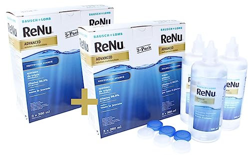 Sparpack - 2x Bausch + Lomb ReNu Advanced Dreifach - Desinfektionssystem für weiche Kontaktlinsen im 3er - Pack