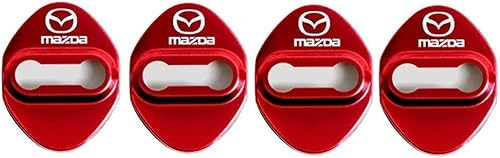 JAMCHE 4 Pack Car Door Lock Cover Protectors for Mazda MX-5 CX-3,CX-5,CX-9 Door Latch Cover Protective Covers Car Door Lock Striker Buckle Rust Cover Styling Accessories