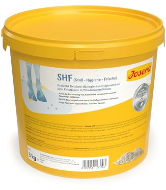 Josera Pferd SHF (Stall, Hygiene, Frische) | 3 kg | Eimer Biologisches Hygienemittel zum Einstreuen in Pferdeboxen/-ställen