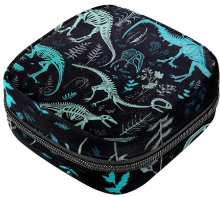 Perioden-Tasche, Aufbewahrungstasche für Damenbinden, Tierknochen, Dinosaurier-Skelette, Tampon-Tasche für Geldbörse