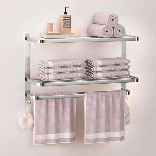 Toallero, toallero plateado, toallero de pared, juego de accesorios de baño, barra para baño y cocina, soporte de pared para toallas de acero inoxidable, SUS304.
