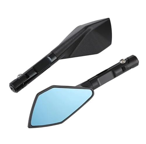 HZBHD Espejos Retrovisores para Motocicleta, Espejo Retrovisor Reflector para Kawasaki Z650 Z750 Z800 Z1000 Z900 ER-6N ER-6F(Negro)