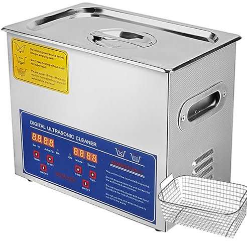 WhAeoy Ultraso-ni-c Cleaner (1.3L 2L 3L 6L 10L 15L 22L 30L), Digital Timer + Heated Temperature Display, For Repair Sho,3L