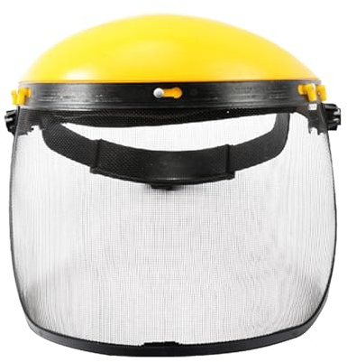 Gesichtsschutz Forsthelm Forstschutzhelm Gesichtsschild mit klarem PC-Visier Durchsichtigem Schutzschirm- Gesichtsschutzschirm Gesichtsvisier (Yellow, One Size)