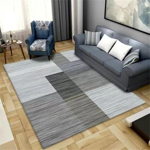 RUGMRZ Teppich Jungen Jugendzimmer 160x230CM Kinder Jungs Kinderteppiche Mädchen Grau Moderne geometrische Muster für Bequeme und langlebige Restaurantteppiche
