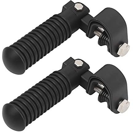 RASTKY Abrazadera para Estriberas de Motocicleta, Soporte Plegable para Pedales de Carretera de Metal y Caucho, Protector de Motor de 1 Pulgada, Capacidad de Carga (Black)