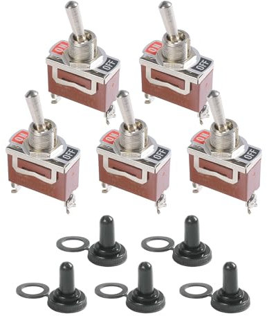Flaconi 5PCS Interruttore a Levetta per Auto, Interruttore a Leva, Interruttore Auto, L'interruttore a Leva, Interruttore, Adatto a Tutti i Tipi di Auto,Navi,Auto da Corsa,Camion,Barche,Yacht